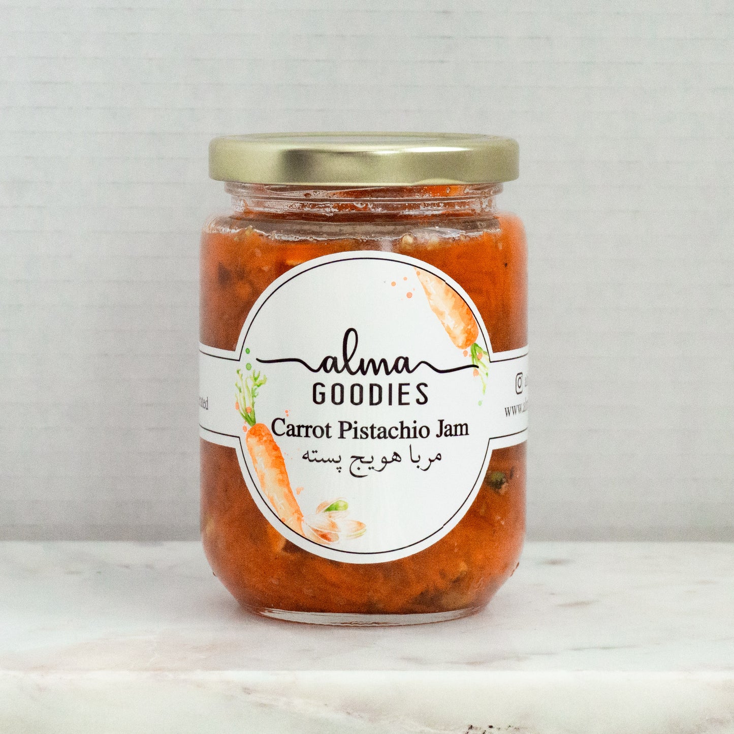 Carrot Pistachio Jam - A Unique Twist on Tradition (250 or 500 grams)