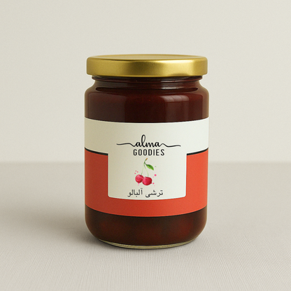 Sour Cherry Torshi (ترشی آلبالو) - A Tangy and Delightful Pickled Treat (450 G)